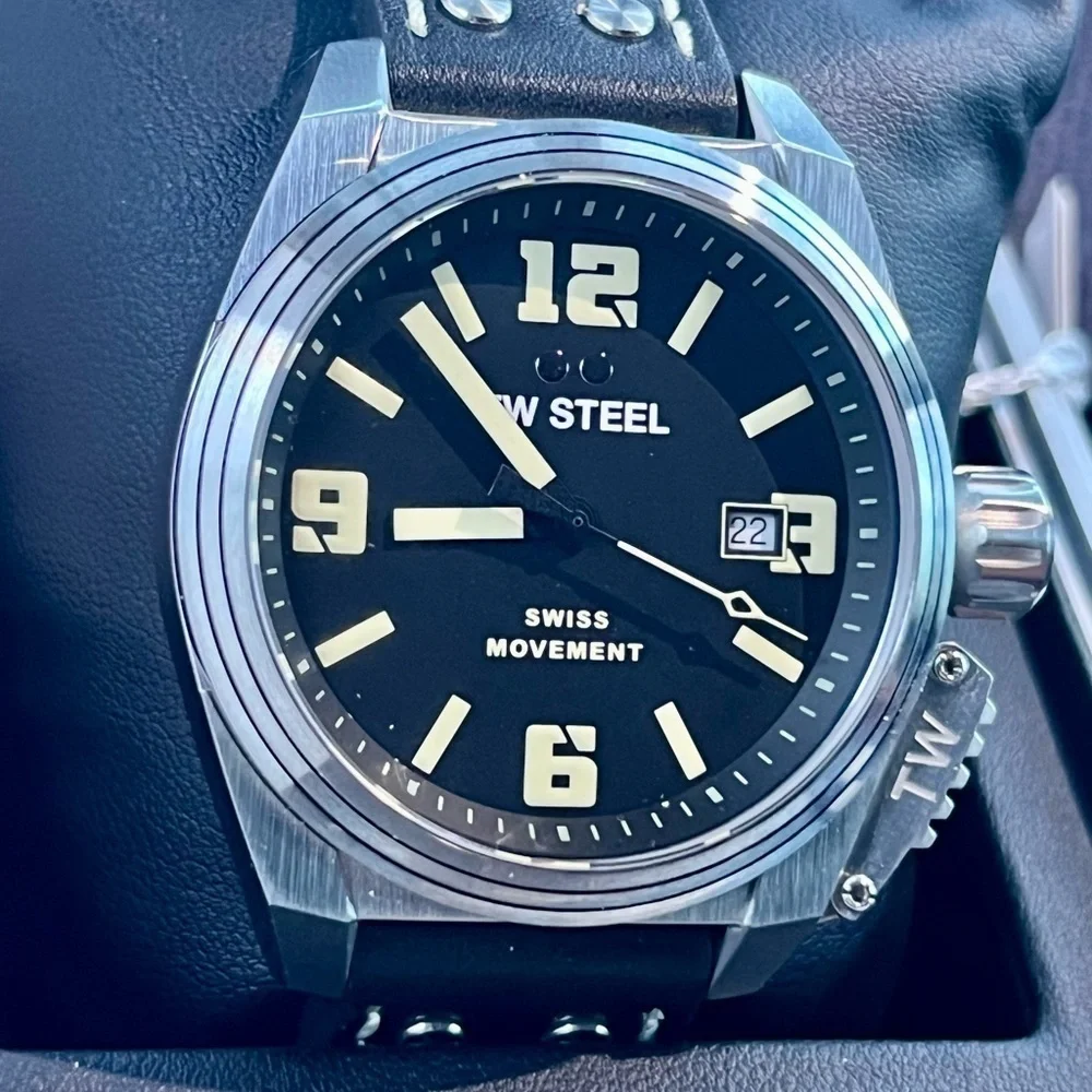 TW Steel Canteen Date Designer Sport Men’s Watch.